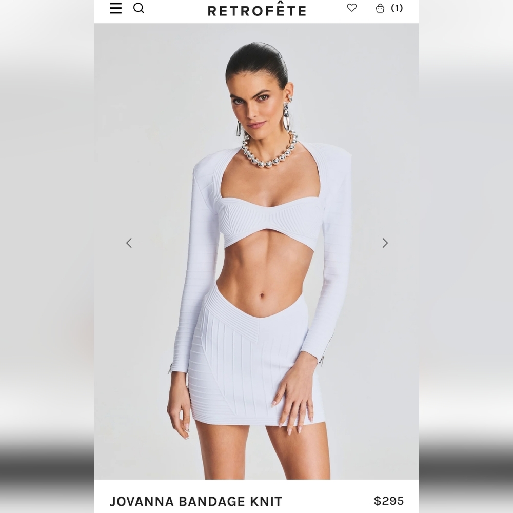White Bandage Knit Top